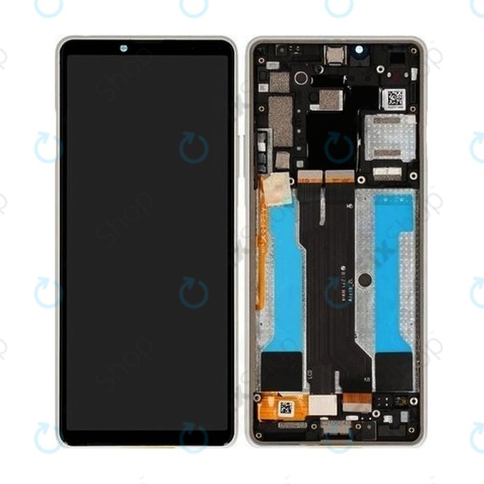 Sony Xperia 10 III - Écran LCD + Ecran Tactile + Cadre (Blanc) - A5034093A Genuine Service Pack