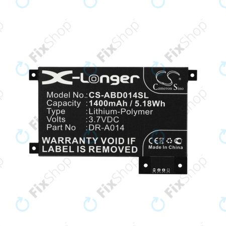 Amazon Kindle Touch, Touch 4th - Batterie DR-A014, 170-1056-00 1400mAh HQ