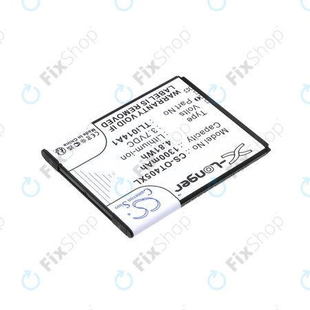 Batterie pour Alcatel OneTouch Evolve, 1300mAh, Li-Ion, 3.7V, TLi014A1, HQ