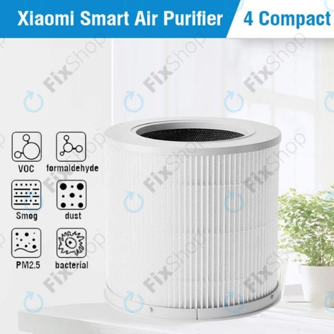 Xiaomi Smart Air Purifier 4 Compact - Filtre HEPA (Charbon actif) (White)