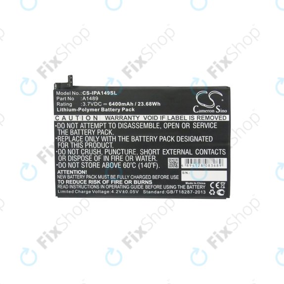 Apple iPad Mini 2, Mini 3 - Batterie A1489, A1512 6400mAh HQ