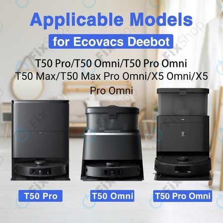 Ecovacs Deebot T50 Omni, T50 Pro Omni, T50 Max, T50 Max Pro Omni, T30c, T30c Omni, X5 Omni, X5 Pro Omni - Chiffon de vadrouille