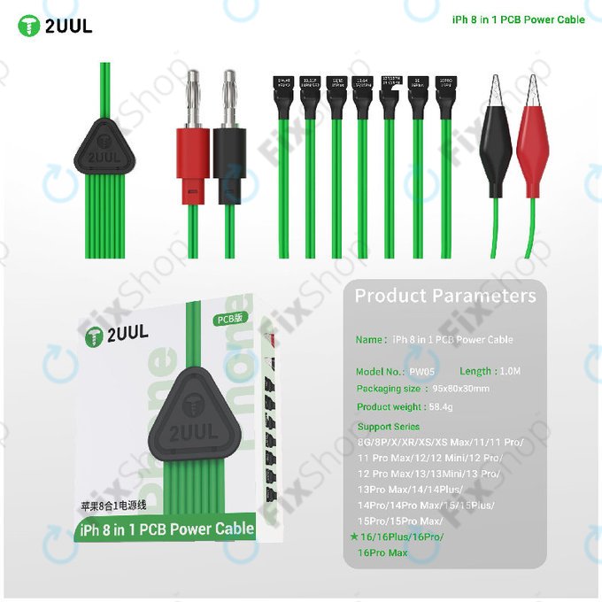 Câble d'alimentation PCB pour iPhone 8-16 Pro Max, 2UUL PW05