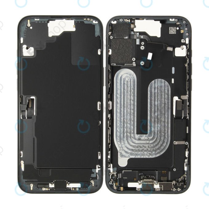 Cadre central avec batterie pour iPhone 16 Plus | Black | ZD076-00684 | Genuine Apple