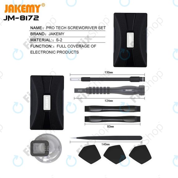 Jakemy JM-8172 - Ensemble d'outils de réparation multifonctionnels professionnels 73 en 1