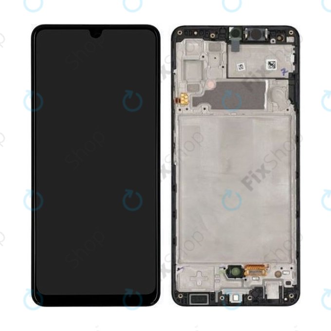 Samsung Galaxy A32 A325F - Écran LCD + Écran tactile + Cadre (Noir génial) - GH82-25566A, GH82-25579A Genuine Service Pack