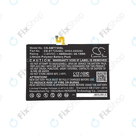 Samsung Galaxy Tab S5E - Batterie EB-BT725ABU 6800mAh HQ