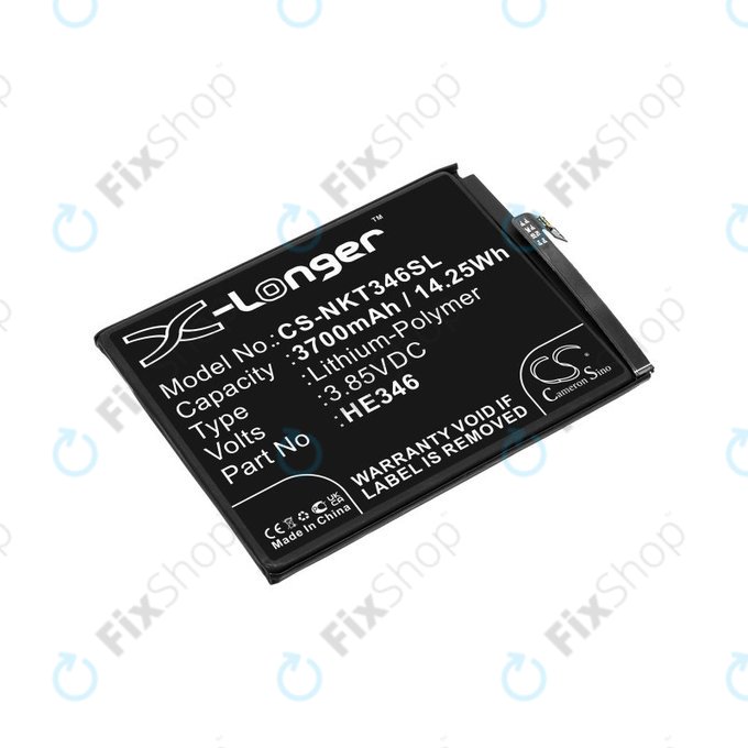 Batterie pour Nokia 7 Plus, 3700mAh, Li-Pol, 3.85 V, HE346, HQ