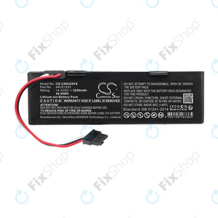 Batterie pour ETA Navaggio 2228, Cecotec Conga 3290, 3490, 3890, 3200mAh, Li-Ion, 14.4V, 49CE1533, HQ