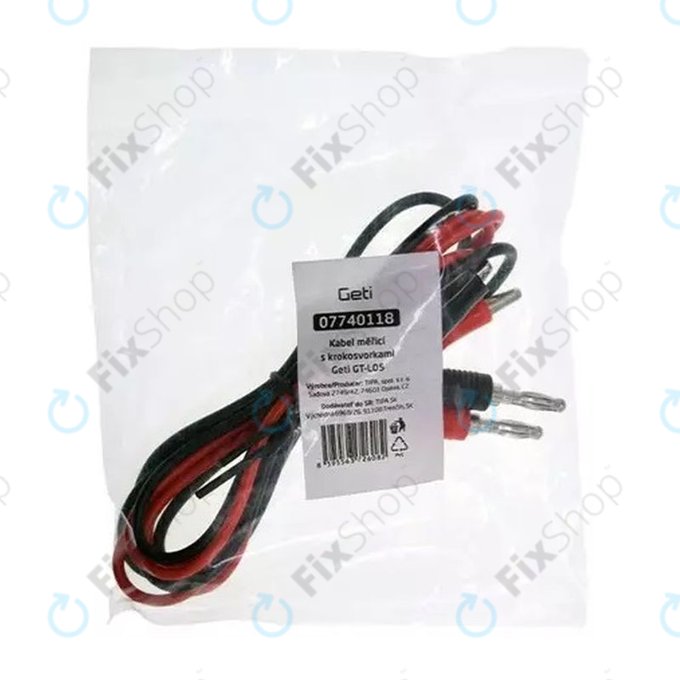 Geti GT-L05 - Câble de test double pour multimètre (pince crocodile)