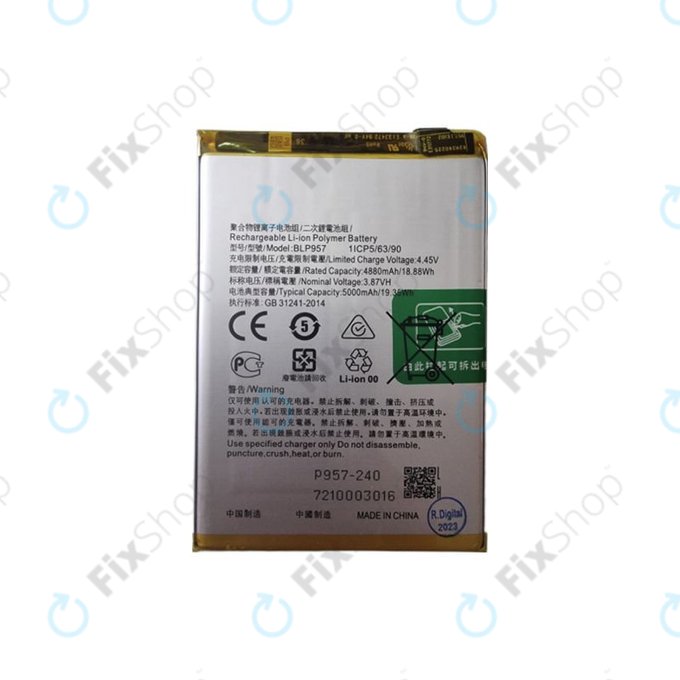 Realme 10 4G - Batterie BLP957 5000mAh