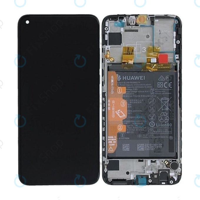 Huawei P Smart (2019), P Smart Plus (2019) - Écran LCD + Ecran Tactile + Cadre + Batterie (Midnight Black) - 02352JEY, 02352JFA Genuine Service Pack