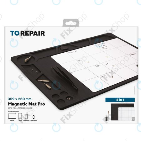 SBS - Tapis magnétique Pro pour vis et petites pièces 4en1, noir