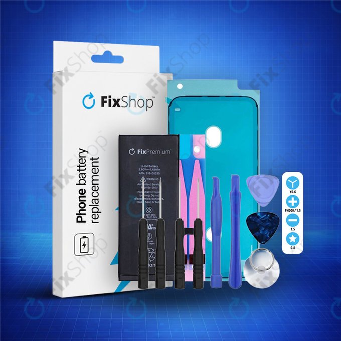 Apple iPhone 7 - Batterie 1960mAh FixPremium + Adhésif pour Batterie + Adhésif pour LCD + Kit d'outils - Multipack