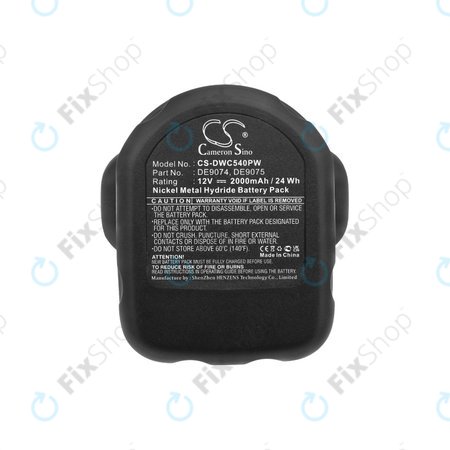 DeWalt DC, DW, série 2000 - Batterie DE9074, DE9075, 152250-27, 397745-01 2000mAh HQ