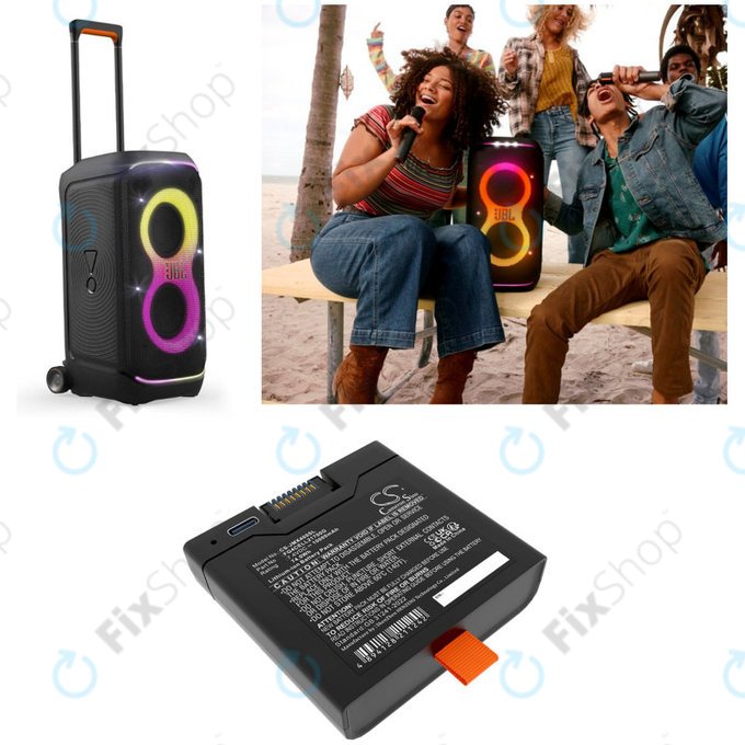 Batterie pour JBL Partybox Club 320, Partybox Stage 320, Xtreme 4, 10000mAh, Li-Ion, 7.4V, FG4CELL21700G, HQ