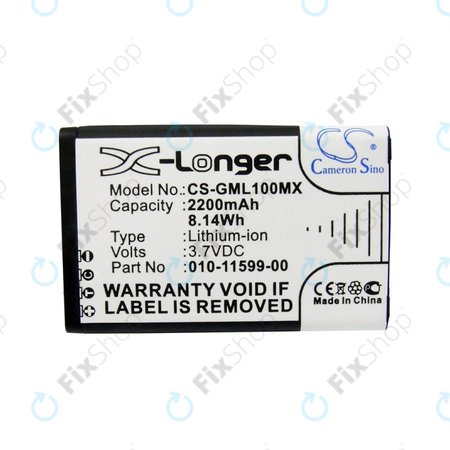 Batterie pour Garmin E1, E2, Garmin Virb Elite, 2200mAh, Li-Ion, 3.7V, 010-11599-00, HQ