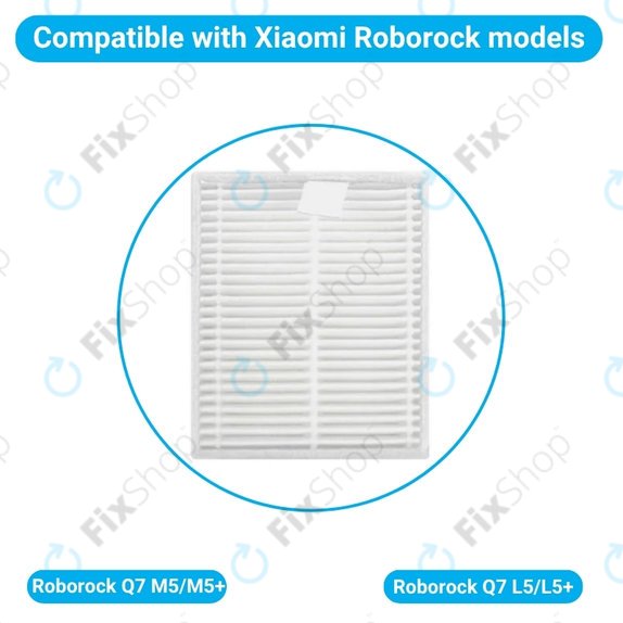 Filtre à poussière, 2 pièces pour Xiaomi Roborock Q7 M5, Q7 M5+, Q7 L5, Q7 L5+