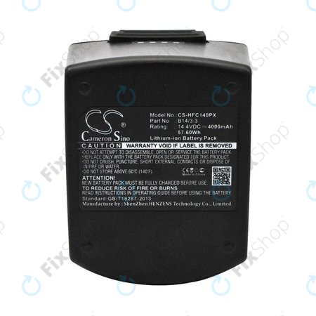 Batterie pour Hilti SFC14-A, SFH140A, 4000mAh, Li-Ion, 14.4V, B14/3.3, HQ