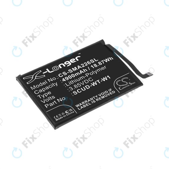 Batterie pour Samsung A22 5G A226B, 4900mAh, Li-Pol, 3.85 V, SCUD-WT-W1, HQ