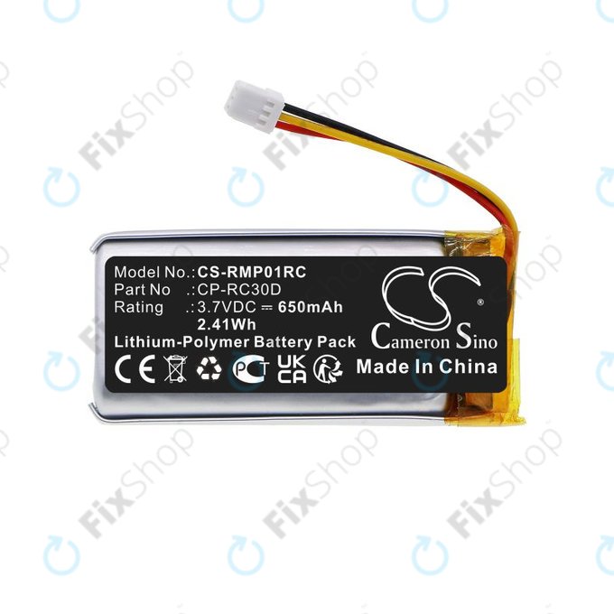 Batterie pour Razer Naga Pro, Basilisk Ultimate, 650mAh, Li-Pol, 3.7V, CP-RC30D, HQ