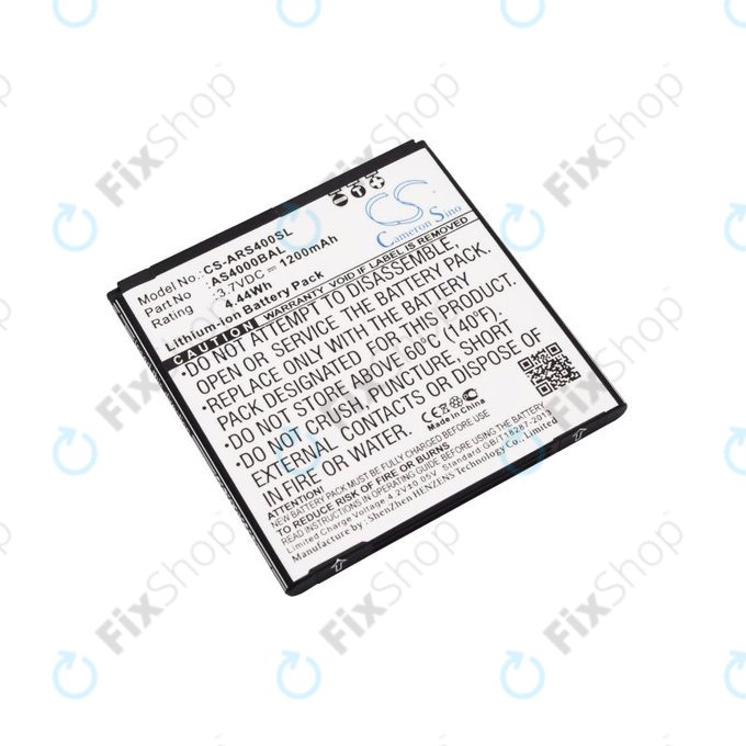 Batterie pour Aligator S4000 Duo, 1200mAh, Li-Ion, 3.7V, AS4000BAL, HQ