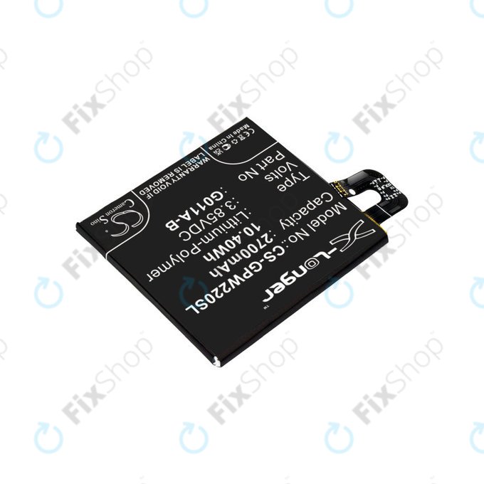 Batterie pour Google Pixel 2 G011A, 2700mAh, Li-Pol, 3.85 V, G011A-B, HQ