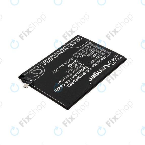 Batterie pour Xiaomi Redmi Note 8T, 3800mAh, Li-Pol, 3.85 V, BN46, HQ
