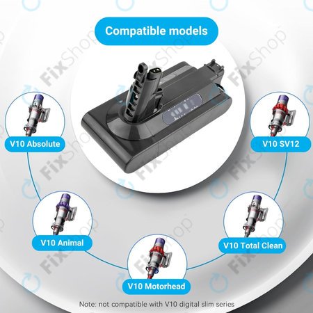 Dyson V10 - Batterie Li-Ion 2500mAh HQ