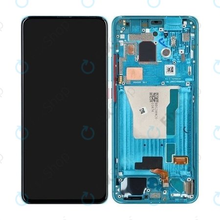 Xiaomi Pocophone F2 Pro - Écran LCD + Ecran Tactile + Cadre (Bleu Néon) - 56000D0J1100 Genuine Service Pack