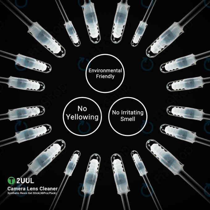 2UUL CL21 - Bâtonnets nettoyants pour objectif de caméra (48 pièces)