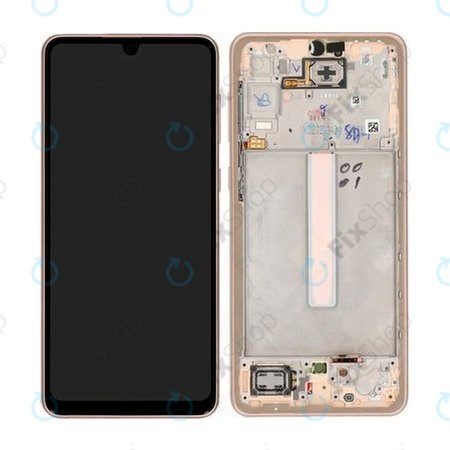 Samsung Galaxy A33 5G A336B - Écran LCD + Écran Tactile + Cadre (Awesome Peach) - GH82-28143D, GH82-28144D Genuine Service Pack