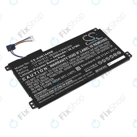 Batterie pour Asus Vivobook 14, E510, 3400mAh, Li-Pol, 11.55V, C31N1912, HQ