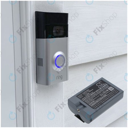 Batterie pour Ring Video Doorbell 2, 3, 4, 6400mAh, Li-Ion, 3.7V, 8AB1S7-0EN0, HQ