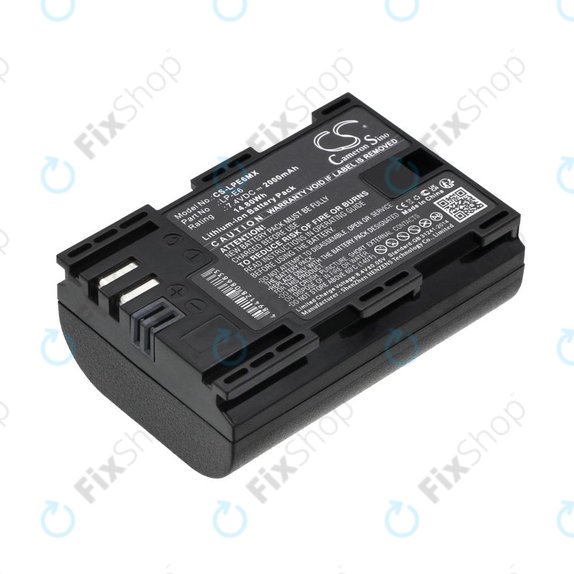 Batterie pour Canon EOS 5D Mark II, EOS 7D, EOS 70D, 2000mAh, Li-Ion, 7.4V, LP-E6, HQ