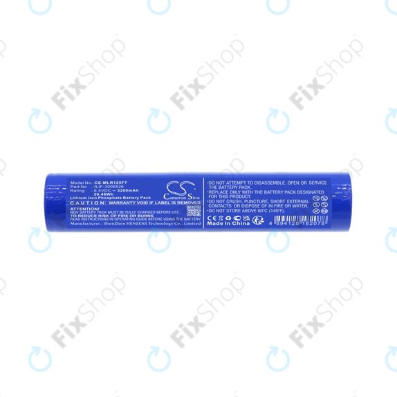 Batterie pour Maglite ML125, ML150LR, ML150LRX, 3200mAh, LiFePO4, 6.4V, ILIF-3006526, HQ