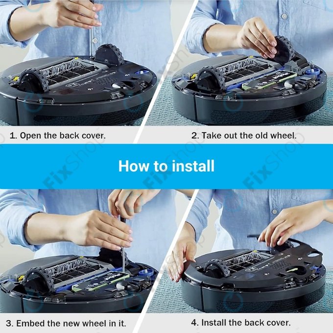 iRobot Roomba 500, 600, 700, 800, 900-series - Roue avec moteur (droite)