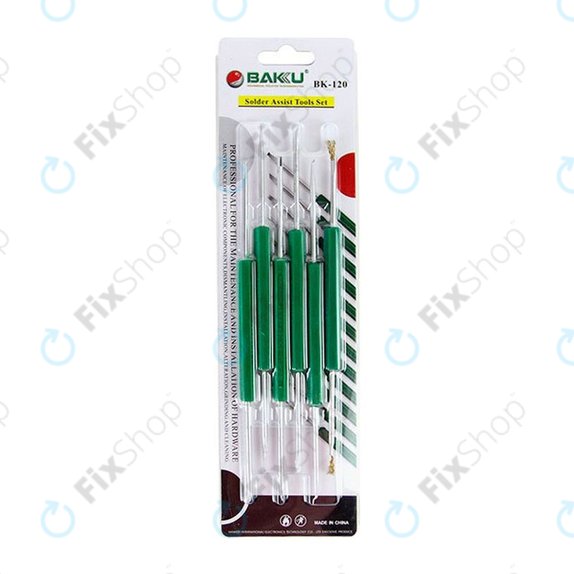 Baku BK-120 - Outils de réparation de PCB et de nettoyage de circuits intégrés (6 pièces)