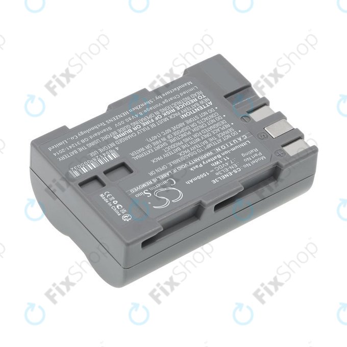 Batterie pour Nikon D100, D200, D50, D70, D70s, D80, D300S, D700, D90, D300, 1500mAh, Li-Ion, 7.4V, EN-EL3e, HQ