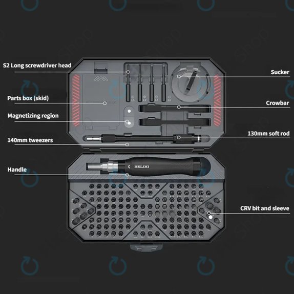 Xiaomi DELIXI - Ensemble de tournevis 145pcs