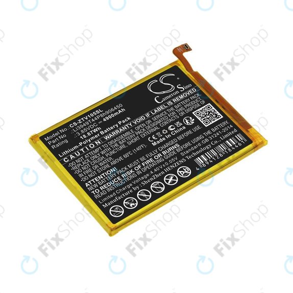 Batterie pour ZTE Blade V Smart, V30 Vita, 4900mAh, Li-Pol, 3.85V, Li3949T44P8h906450, HQ