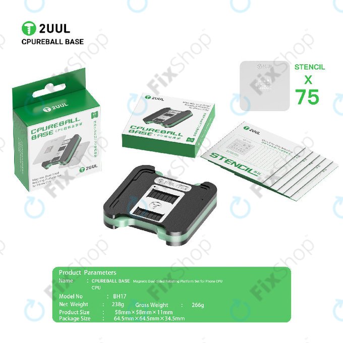 Plateforme de base pour rebillage CPU, 2UUL BH17