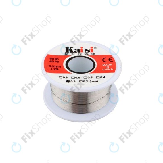 Kaisi - Fil à souder pour travaux de soudage précis Sn/Pb - 0,3 mm (50 g)