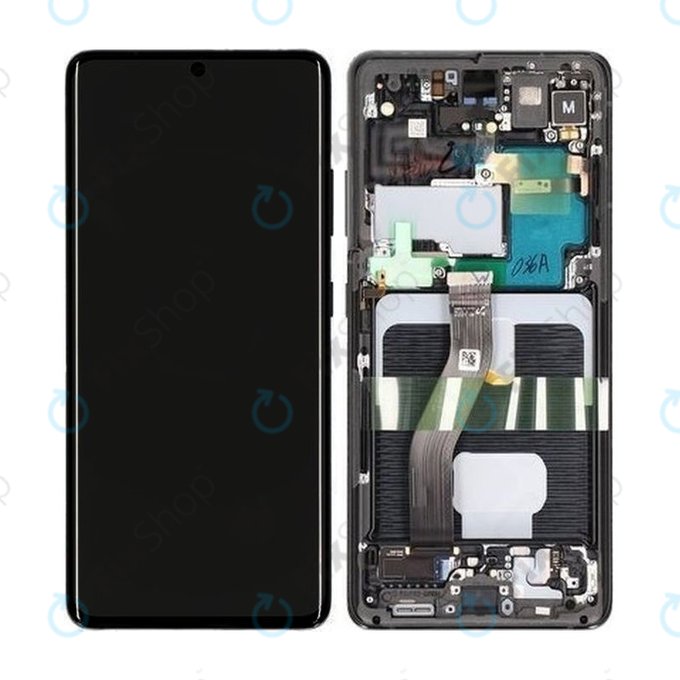 Samsung Galaxy S21 Ultra G998B - Écran LCD + Écran Tactile + Cadre (Noir Phantom) - GH82-26035A, GH82-26036A Genuine Service Pack