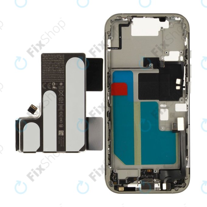 Cadre central avec batterie pour iPhone 16 Pro | White Titanium | ZD076-00690 | Genuine Apple