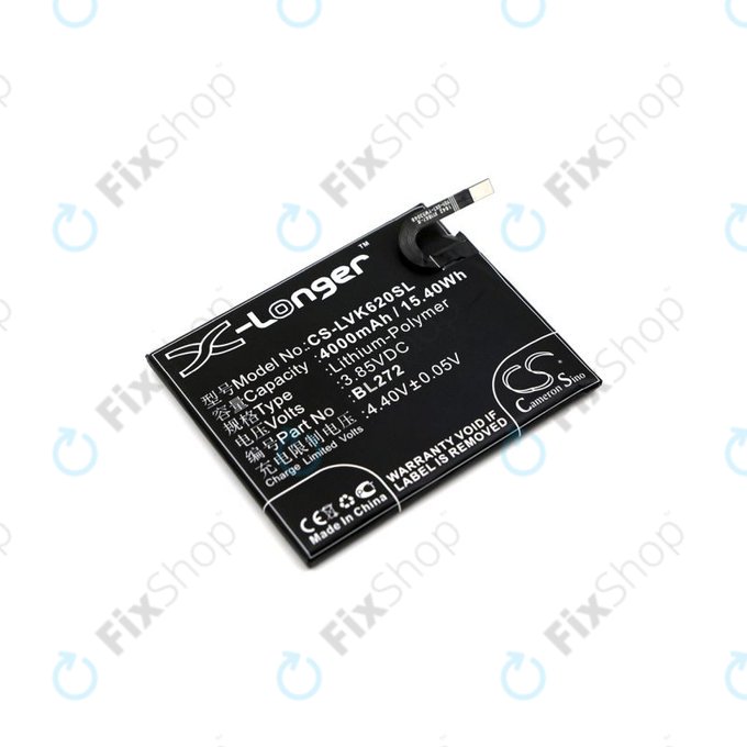 Batterie pour Lenovo K6 Power, 4000mAh, Li-Pol, 3.85V, BL272, HQ