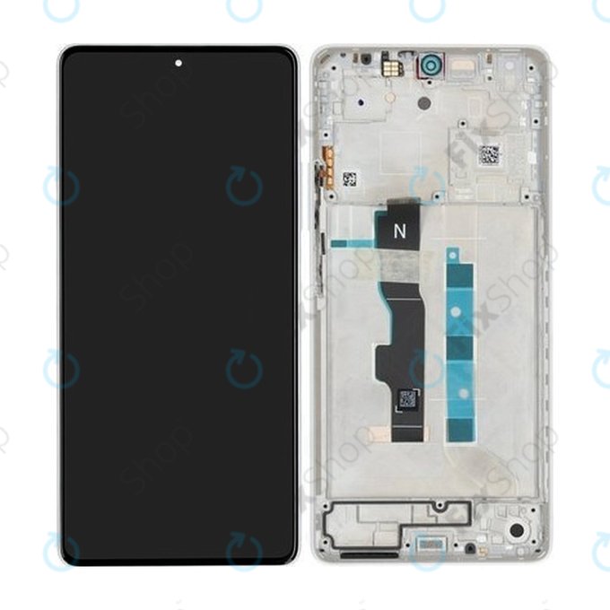 Xiaomi Redmi Note 13 5G 2312DRAABC - Écran LCD + Ecran Tactile + Cadre (Arctic White) - 5600040N1700 Genuine Service Pack