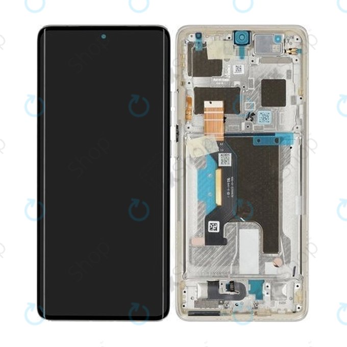 Motorola Edge 50 Ultra - Écran LCD + Écran tactile + Cadre (Nordic Wood) - 5D68C24484 Genuine Service Pack