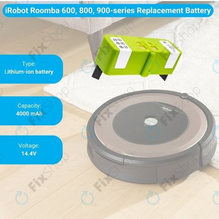 iRobot Roomba 600, 800, 900-series - Batterie 4502233, 4374392, 2130LI 14.4V 4000mAh HQ