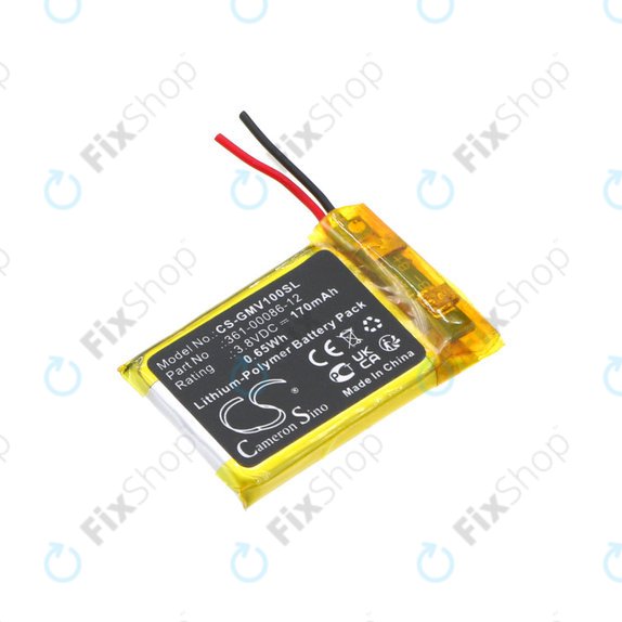 Batterie pour Garmin Femix 6s Pro, Venu, 170mAh, Li-Pol, 3.8V, 361-00086-12, HQ